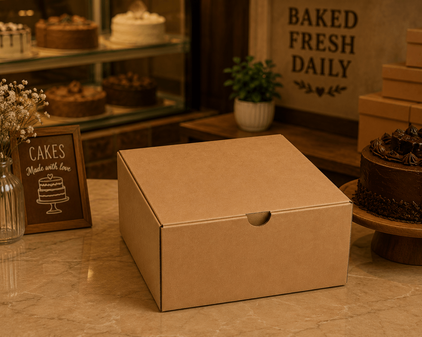 1 Pound Corrugated Cake Box