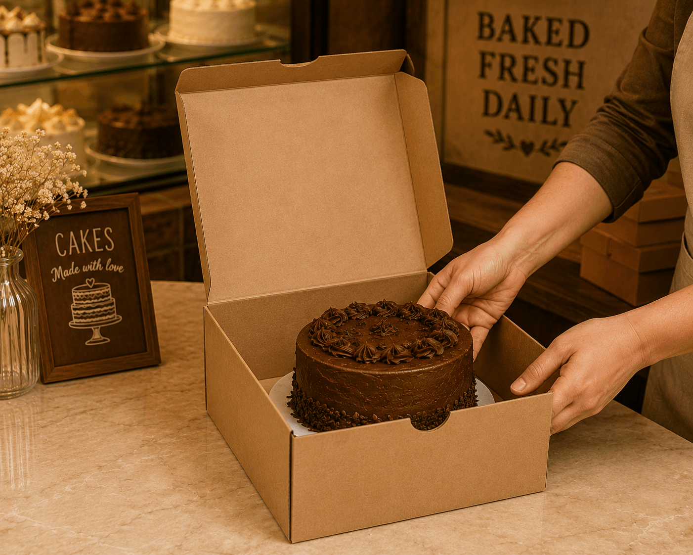 1 Pound Corrugated Cake Box