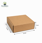 2 Pound Corrugated Cake Box - 10 by 10 by 4 - Brown (Packs)