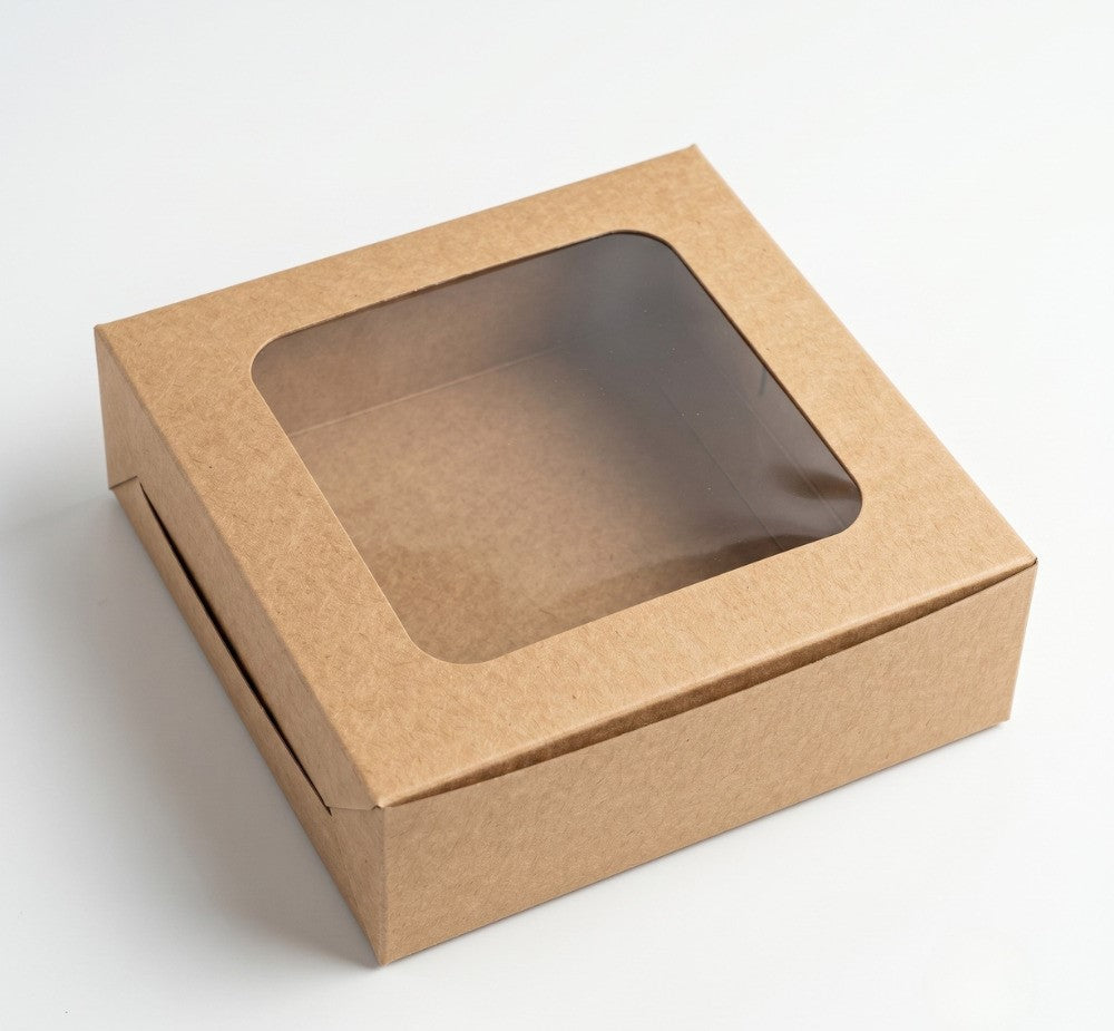 4 Brownie Box with Transparent Lid