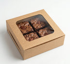 4 Brownie Box with Transparent Lid