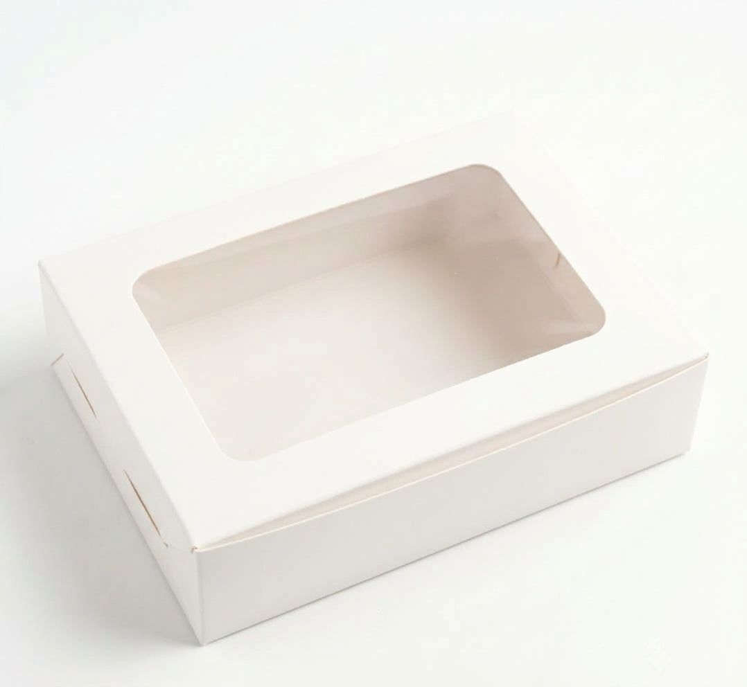 6 Brownie Box with Transparent Lid