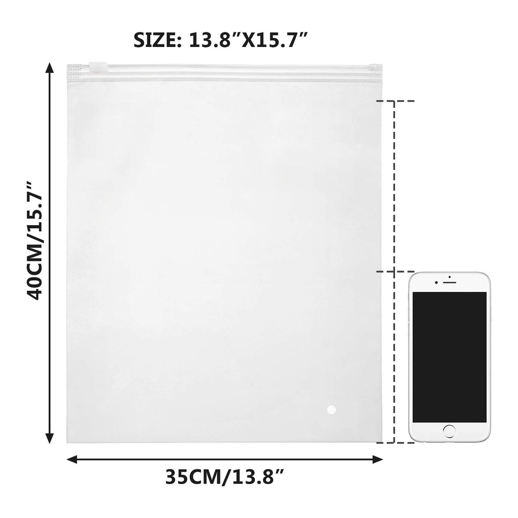 Plain Frosted Zipper Bags (Packs) - Multiple Sizes