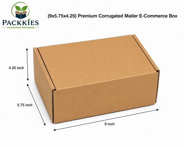 Premium Corrugated Mailer E-Commerce Box - 9 by 5.75 by 4.25