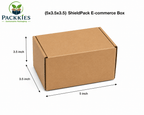 ShieldPack E-commerce Box - 5 by 3.5 by 3.5 - Brown (Packs)
