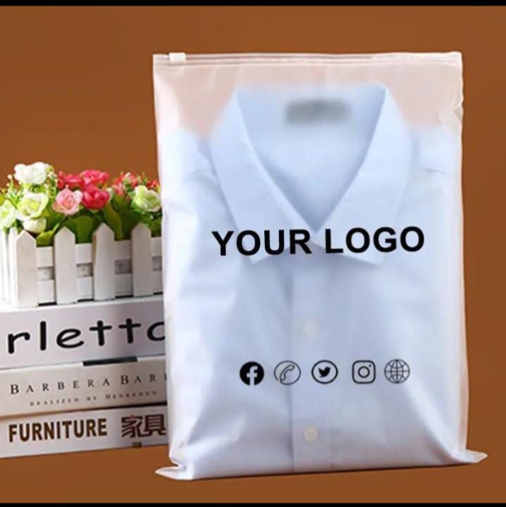 Plain Frosted Zipper Bags (Packs) - Multiple Sizes