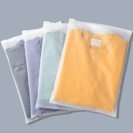 Plain Frosted Zipper Bags (Packs) - Multiple Sizes