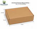 Premium Mango Gift Box (3 to 5 kg ) - 15 by 12 by 3.5 - Brown (Packs)