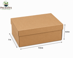 Medium Shoe Box - 11.5 by 7 by 4.5 - Brown (Packs)