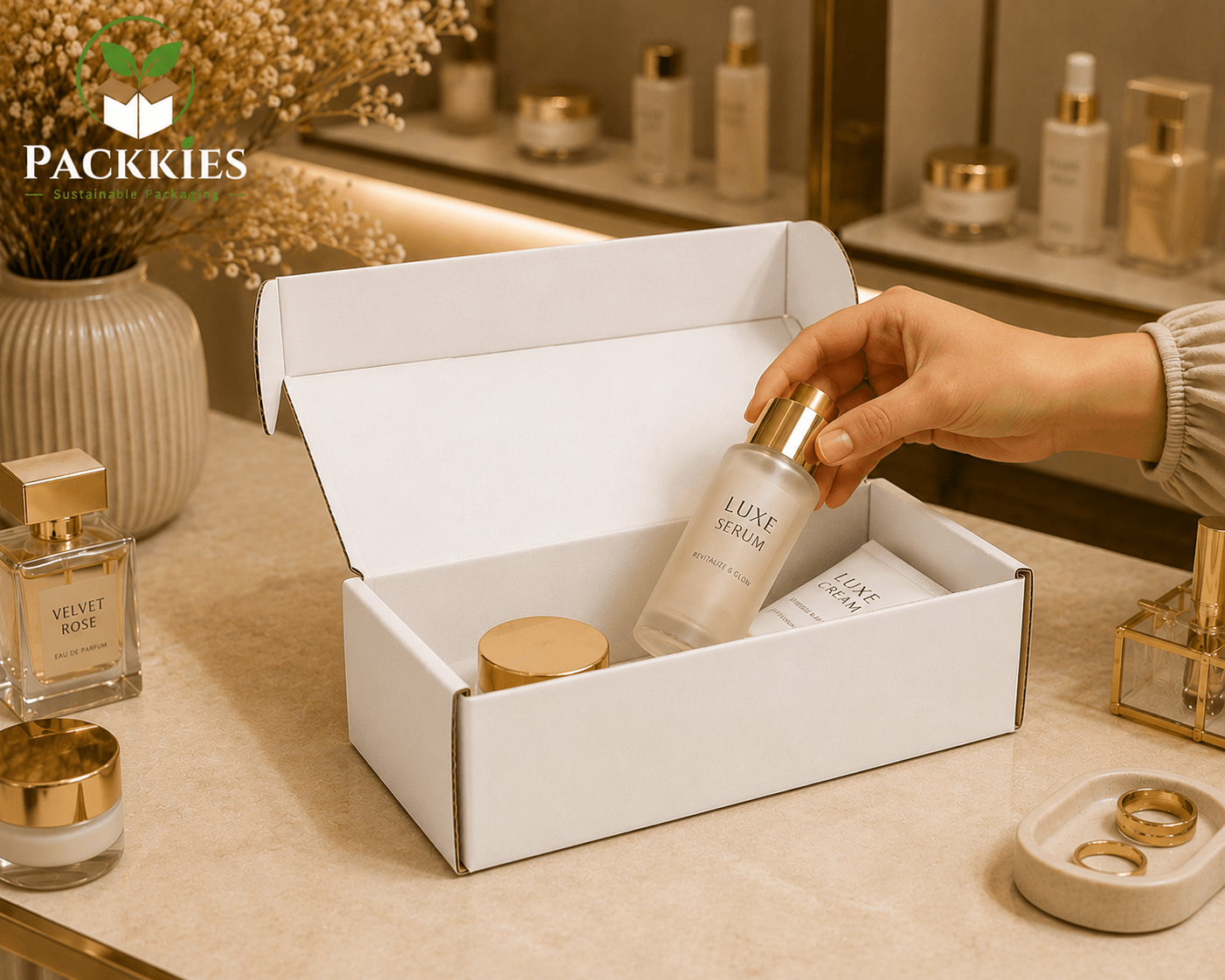 Premium Corrugated Cosmetic Packaging Box
