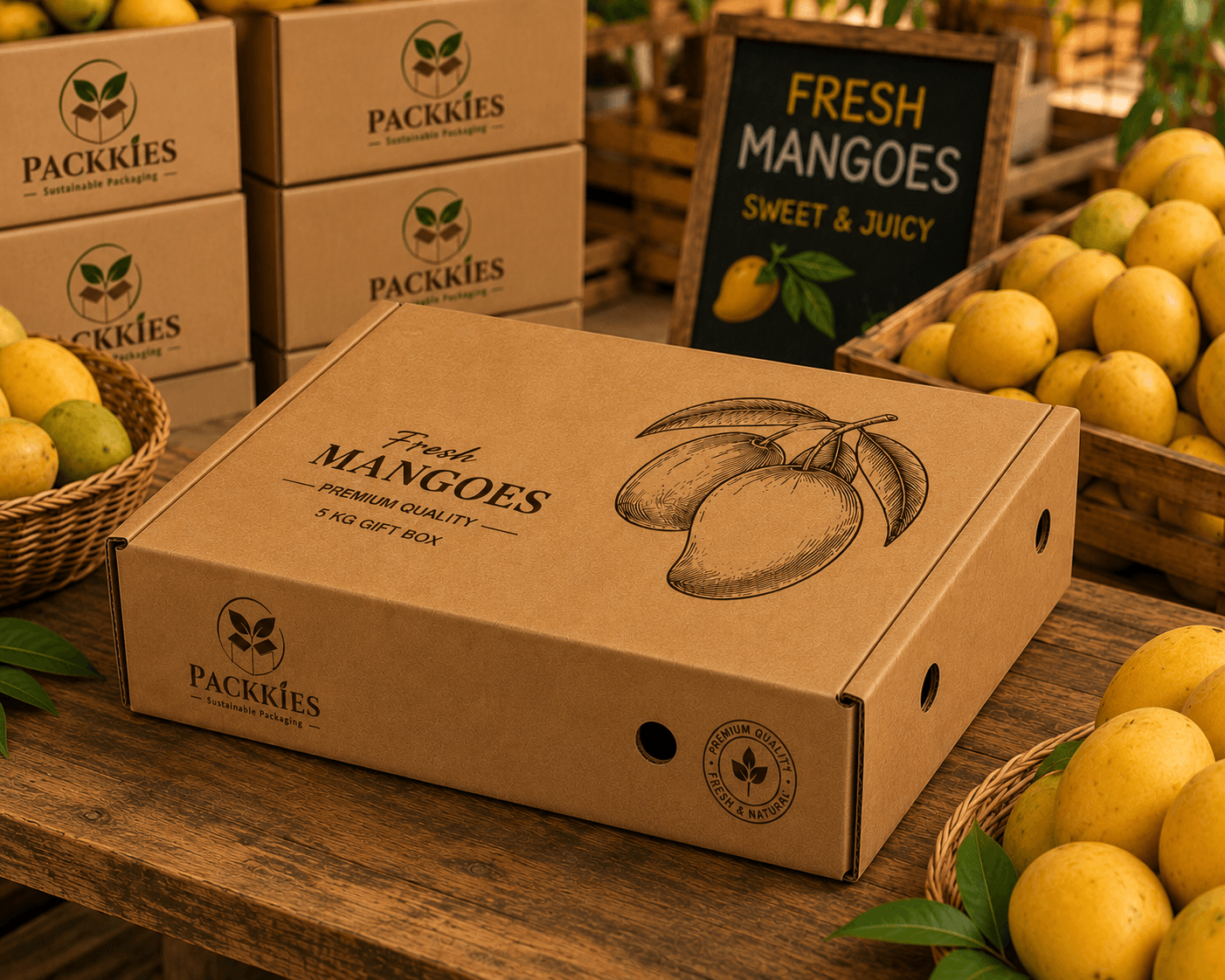 Premium Mango Gift Box - Best For 3to5 Kg Mangos