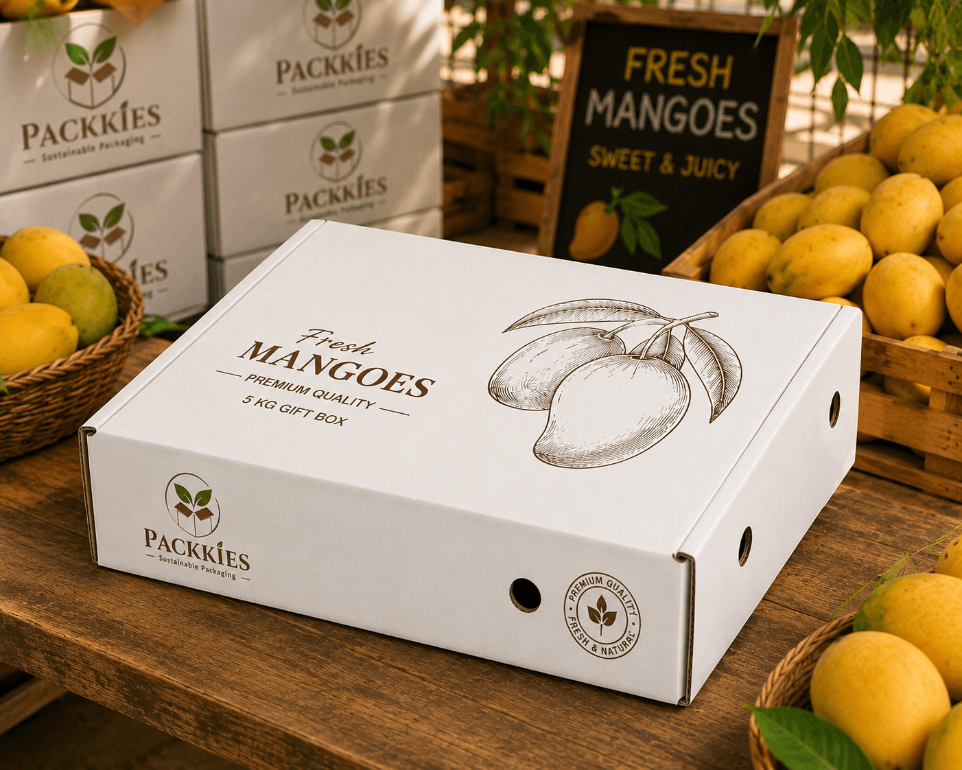 Premium Mango Gift Box - Best For 3to5 Kg Mangos