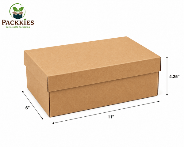 Small Shoe or E-commerce Box - 11 by 6 by 4.25
